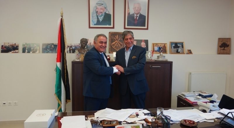 Συνάντηση Γ. Χατζηθεοδοσίου με τον πρέσβη της Παλαιστίνης