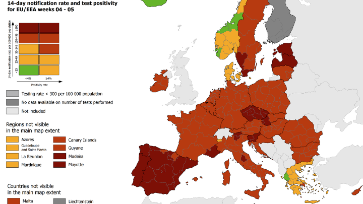 ΕCDC: Σε καλύτερη θέση η Ελλάδα σε σχέση με άλλες χώρες – Στο «κόκκινο» η Αττική